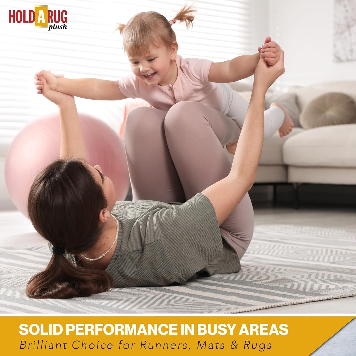 Hold-a-Rug Plush 10' Round Nonskid, Nonslip Rug Pad, Reversible Gripper, ¼ Thick, Safe for All Floors and Carpet, Keep Area Rugs Secure