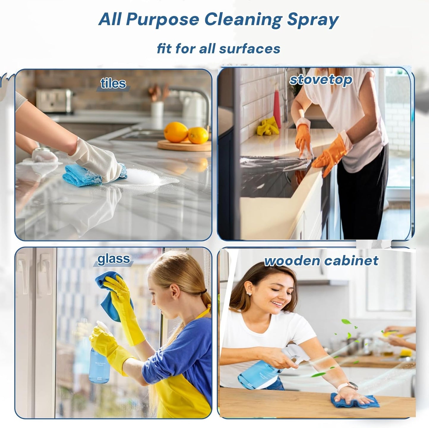 Multi-Surface Cleaner Refills -Daily All Purpose Cleaning Tablet 12 Packs - 192 fl oz total (makes 12x 16 fl oz bottles of spray cleaner) - Plant-Based Home & Kitchen Cleaner - Ocean Breeze Fragrance