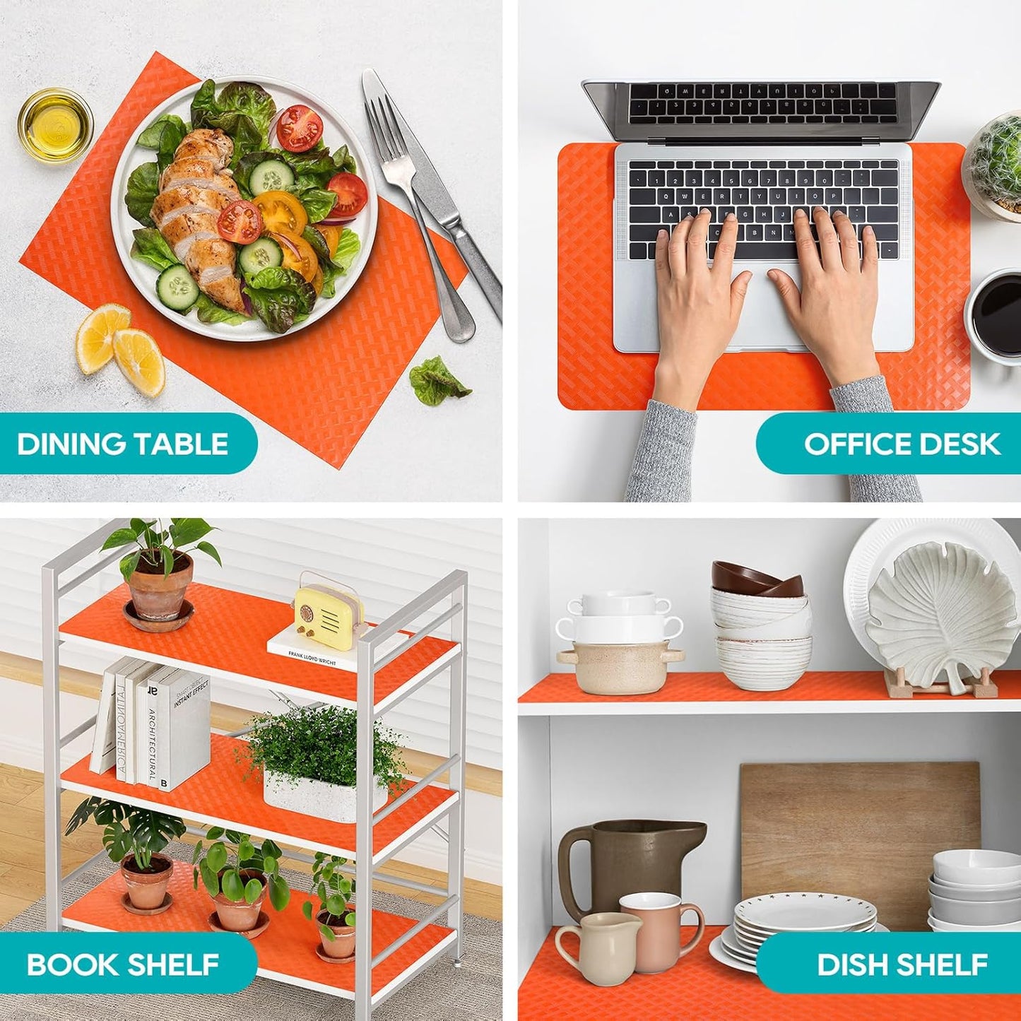 Red Fridge Liners Shelf Liner for Kitchen Cabinets Refrigerator Liners Waterproof & Oil-Proof Kitchen Cupboard Liner Non Adhesive Drawer Mats EVA Material for Shelves 11.8 x 236.2 Inches