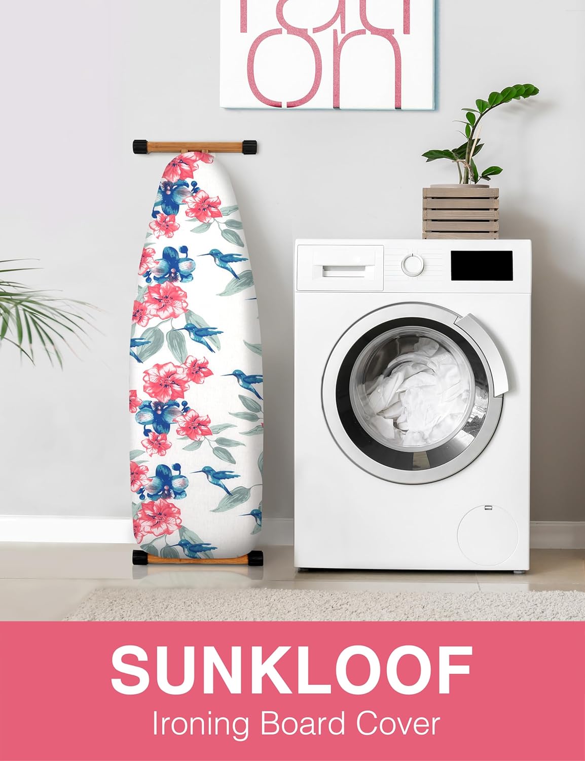 Extra Wide Ironing Board Cover and Pad,18X49 Reflective Silicone Ironing Board Cover,Resist Scorching and Staining,4 Fasteners,Elastic Edges,Large Protective Scorch Mesh Cloth