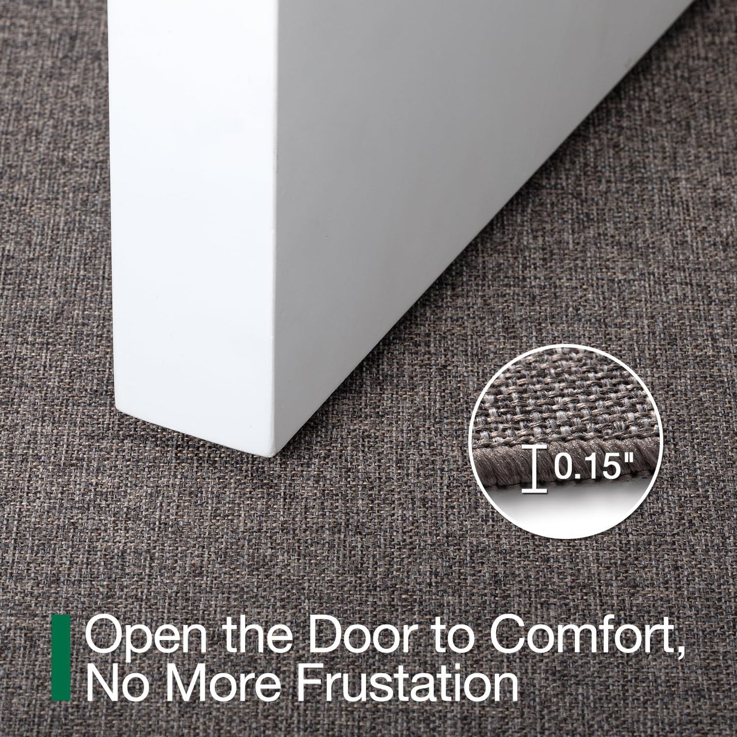 LUMI Ultra Thin Door Mat for Entryway, Low Profile Non Slip Rubber Backing Indoor Doormat, Easy Clean Welcome Entrance Mat for Inside House, Patio,Brown 24"x36"