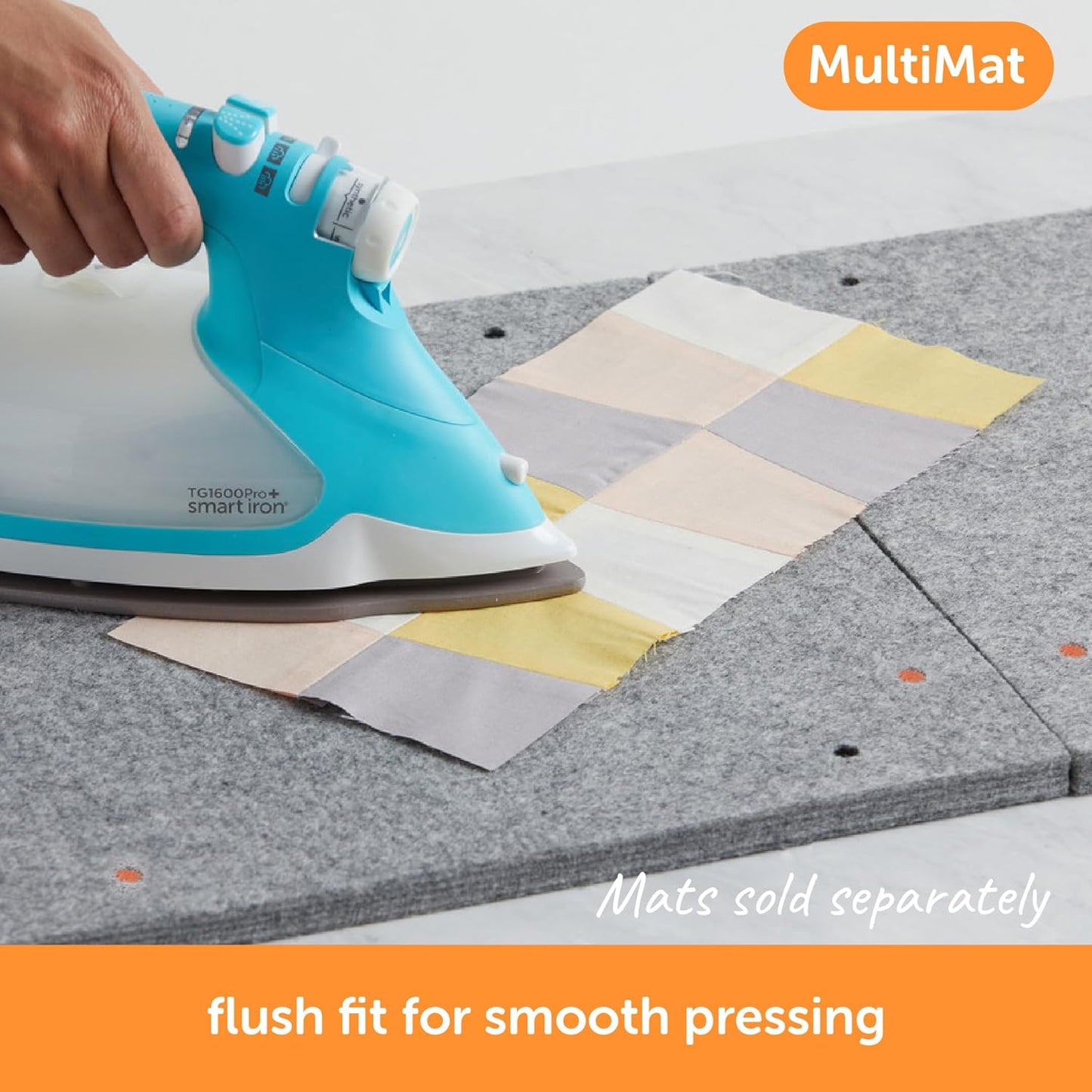 oliso MultiMat Wool Pressing Pad – 100% New Zealand Wool, 14" x 14", ½" Thick – Ideal for Quilting, Sewing & Crafting