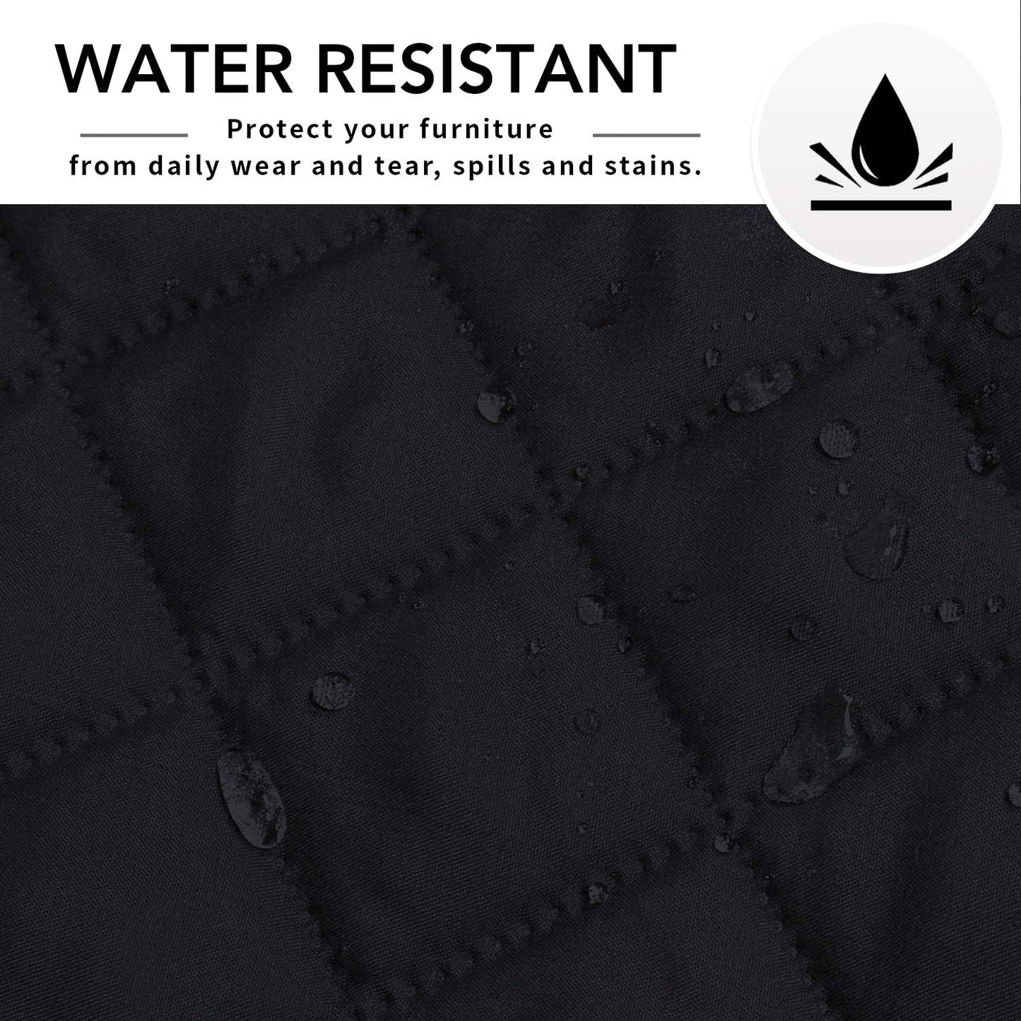 Easy-Going Sectional Couch Covers for Dogs L Shape Sofa Cover Reversible Sofa Slipcover Chaise Lounge Cover Furniture Protector Cover for Pets Dog Cat (42 x 68 inches, Black/Black)