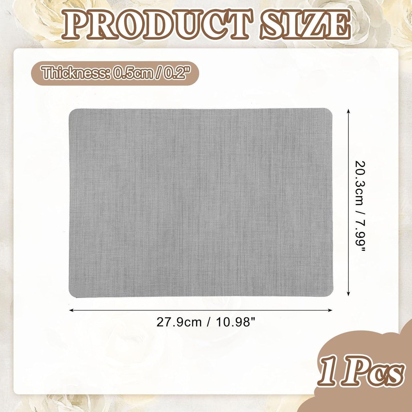 PATIKIL Linen Repair Patch, 8 x 11 Inch Self-Adhesive Linen Fabric Repair Patches for Sofa Couch Clothes Handbag Tents Car Seats Furniture, Light Gray