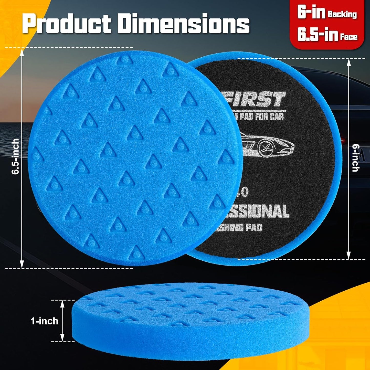 8 Pcs Buffing Polishing Pads, 6 Inch Polishing Pads, Car Compound Buffing Sponge Pads and Woolen Pads Cutting Polishing Pad Kit for Car Buffer Boat Compounding, Polisher & Waxing