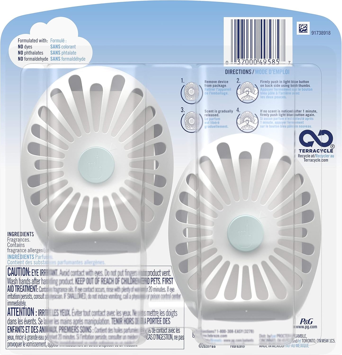 Febreze Small Spaces Air Freshener, Lilac & Violet, 2 Ct