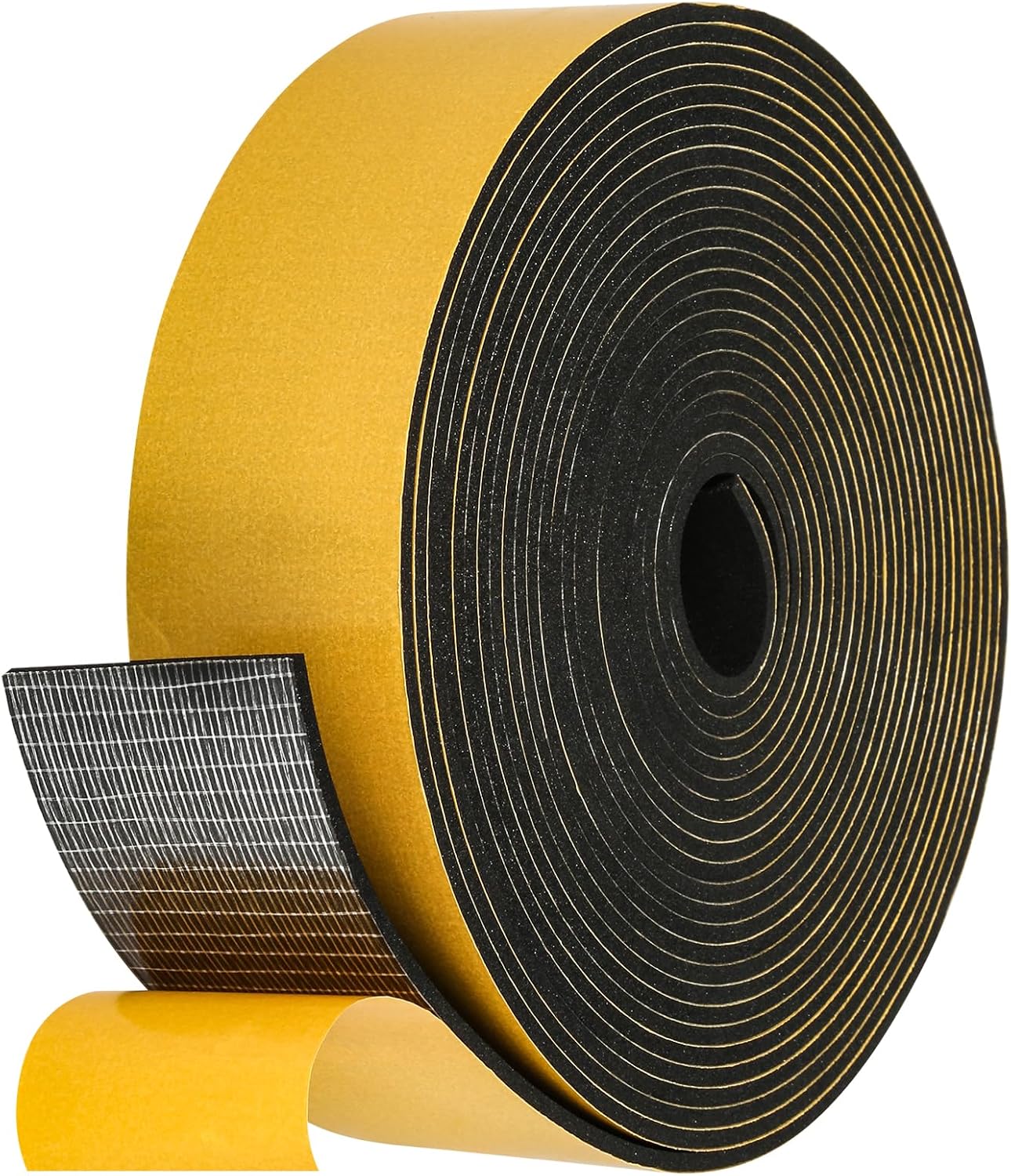26Feet Weather Stripping Seal (2 Inch X 1/8 Inch) for Door Window, High Density Foam Tape, Soundproofing, Insulation Strip, Door Sealers for Door Frame- Black