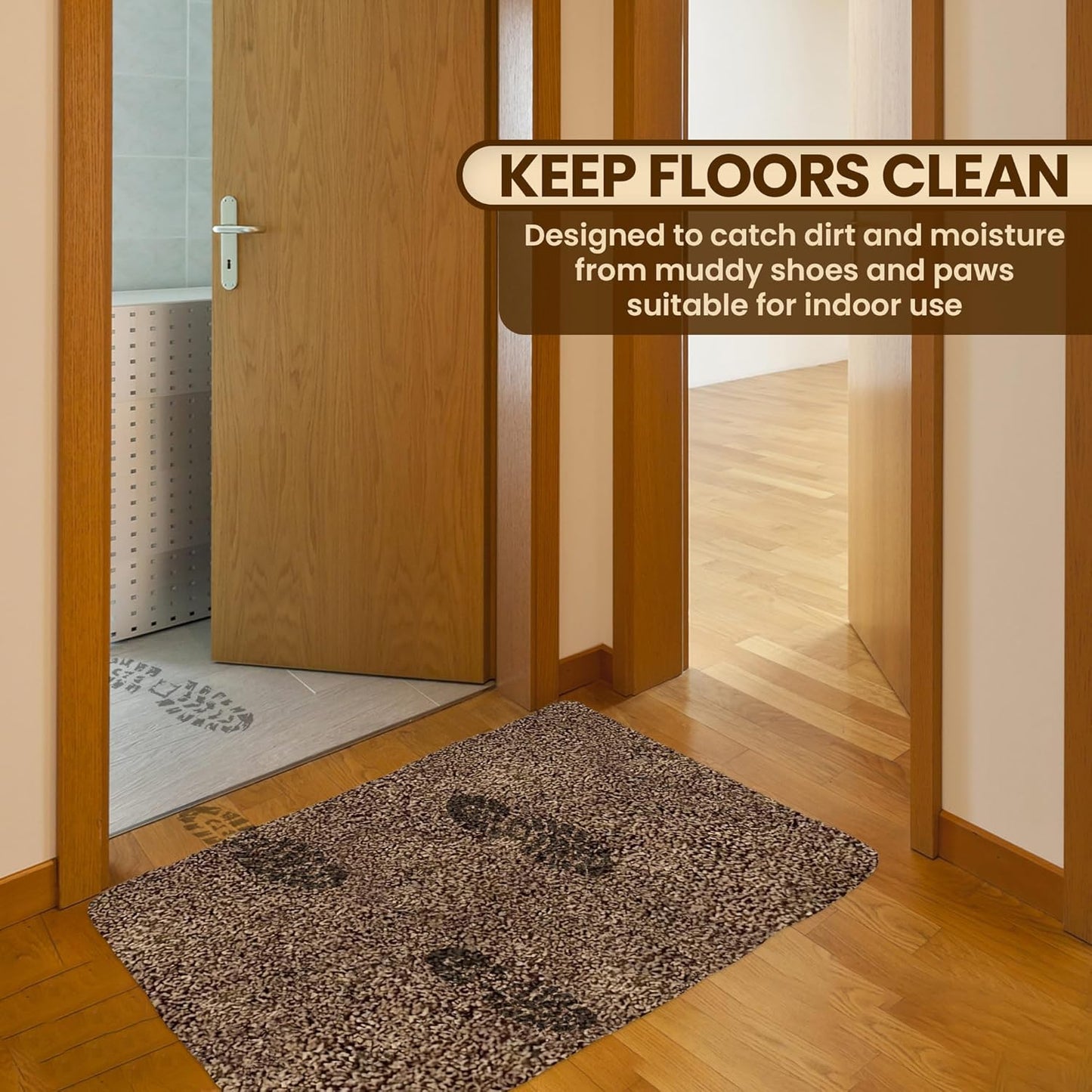 Premium Microfiber Indoor Door Mat – 20"x30" Washable Entry Mat, Non-Slip, Waterproof Backing, Super Absorbent, Low Profile Entryway Doormat for Indoor Entrance