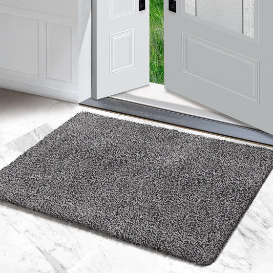 Premium Microfiber Indoor Door Mat – 24"x36" Washable Entry Mat, Non-Slip, Waterproof Backing, Super Absorbent, Low Profile Entryway Doormat for Indoor Entrance