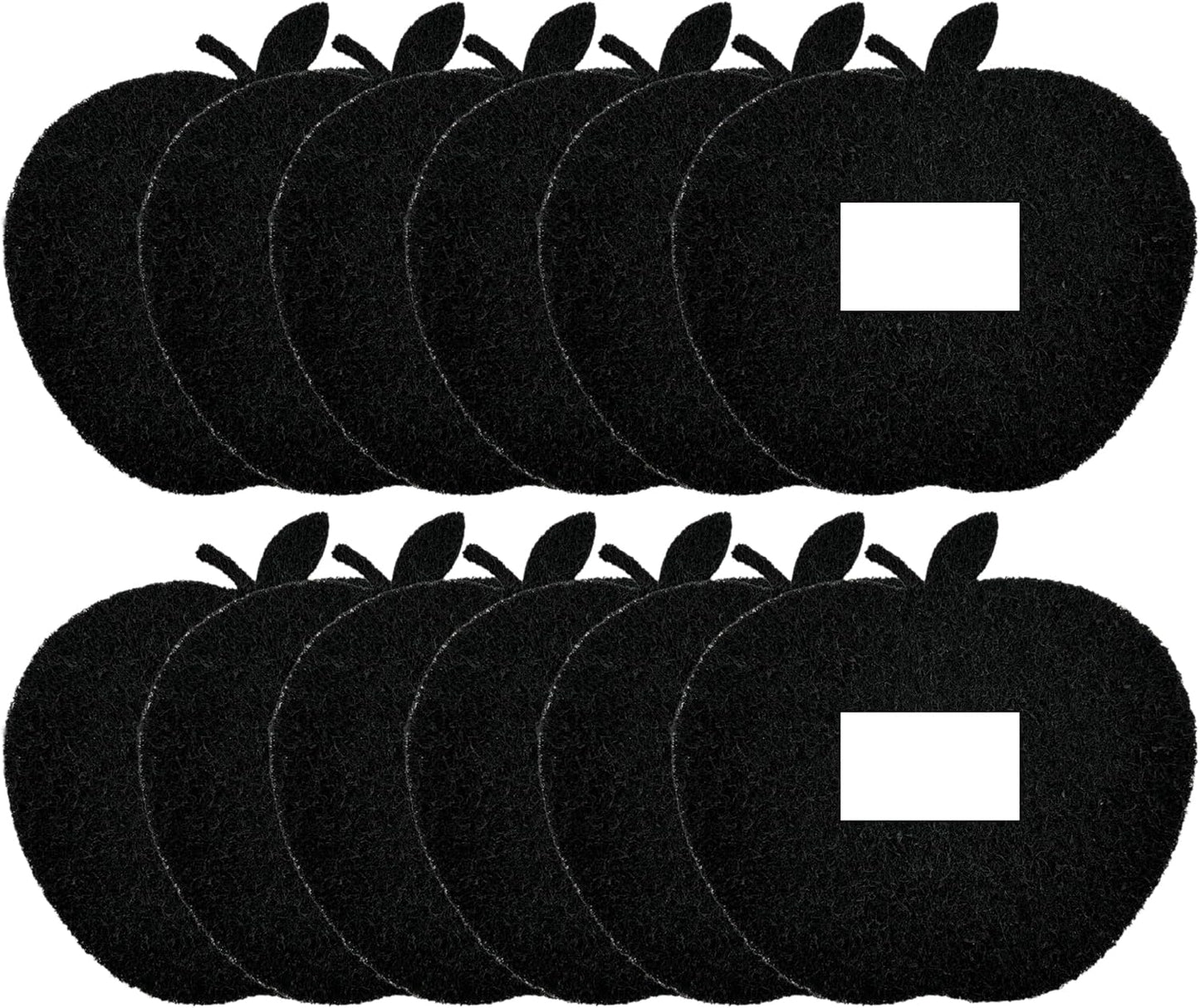 12-Pack Universal Trash Can Odor Absorbing Filters, Activated Charcoal Deodorizer for Trash Cans, Compost Buckets, Countertop and Recycle Bins (Apple)