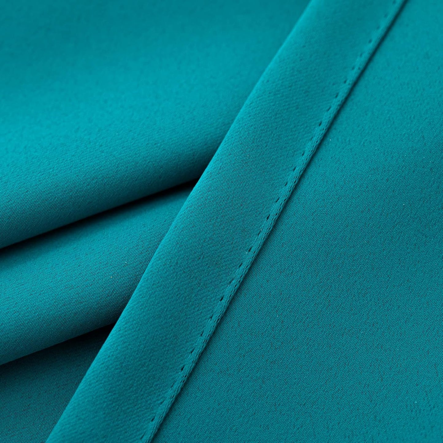 Pickluc Blackout Curtains 45 Inches Long 2 Panels, Room Darkening Tiers with Rod Pocket, Short Black Out Curtain for Small Window, 42" Wide and 45" Length, Set of Two, Teal.