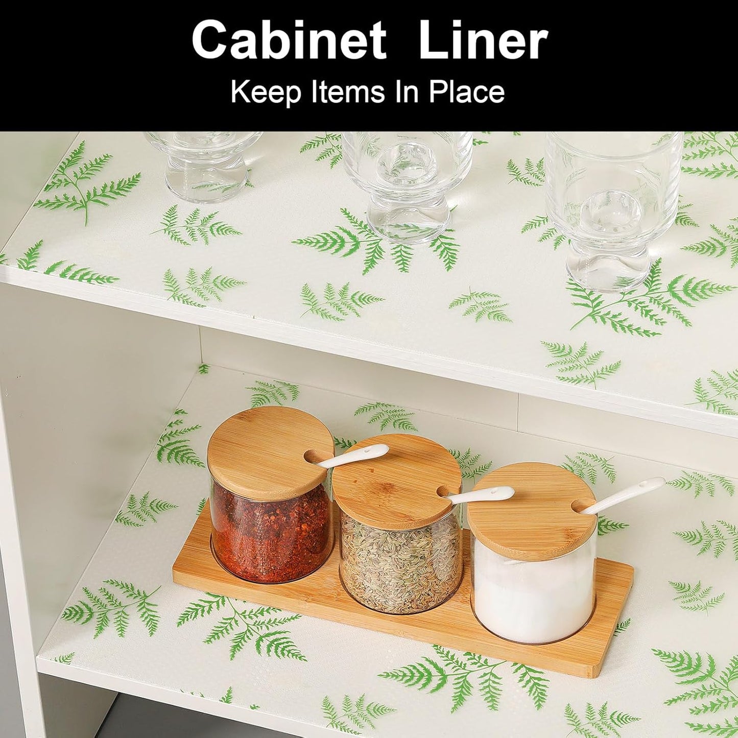 Cooyes Drawer Liner Shelf Liners for Kitchen Cabinets Refrigerator Liners Waterproof & Oil-Proof Kitchen Cupboard Liner Drawer Mats EVA Material Non Adhesive Fridge Liner for Shelves