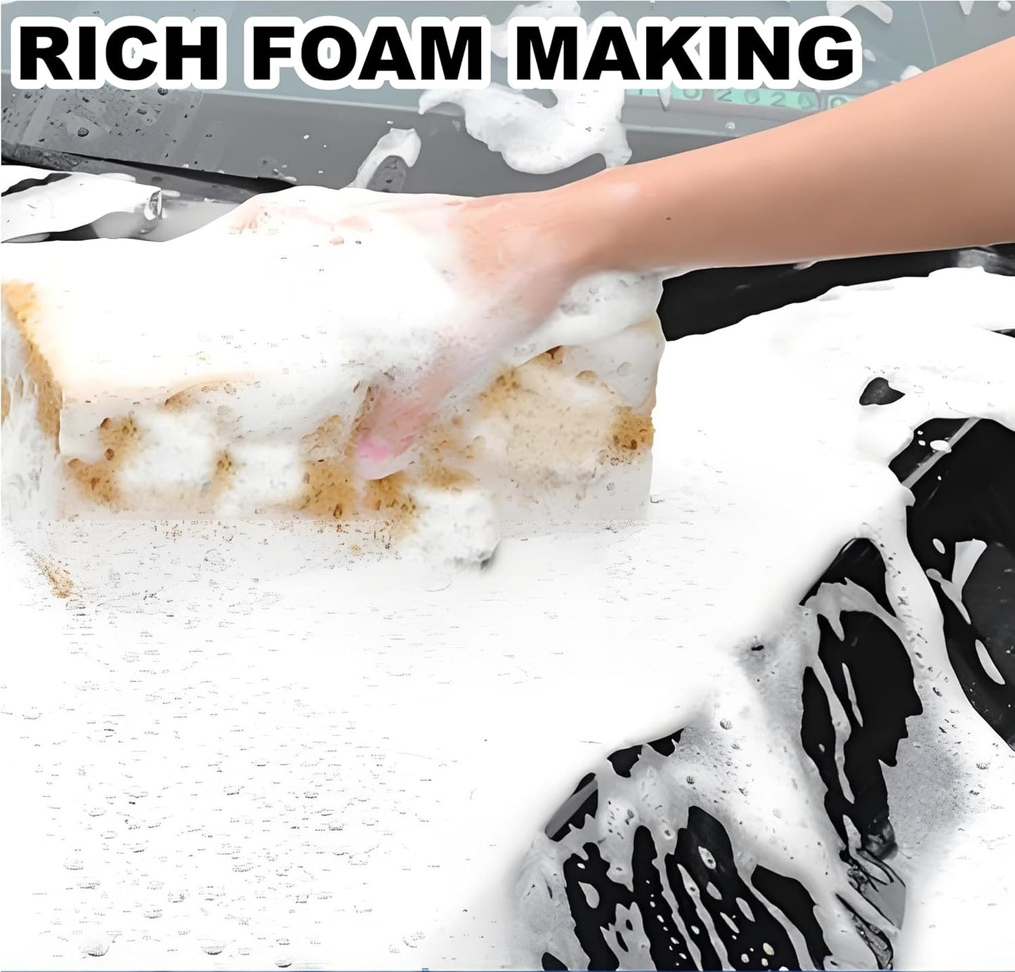 Car Wash Sponges, 5 Pack, Extra Soft Coral, Scratch Free, 8.3x4.38x2.8 inches, Great for Sensitive Surfaces