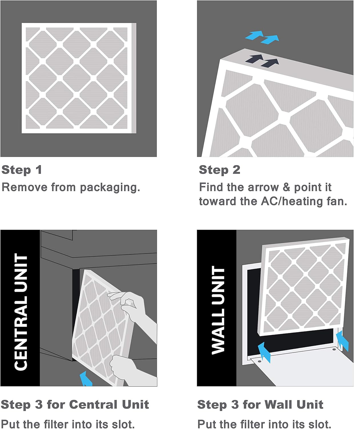 Aerostar 22x26x1 MERV 11, Pleated Air Filter, 22x26x1, Box of 6, Made in the USA
