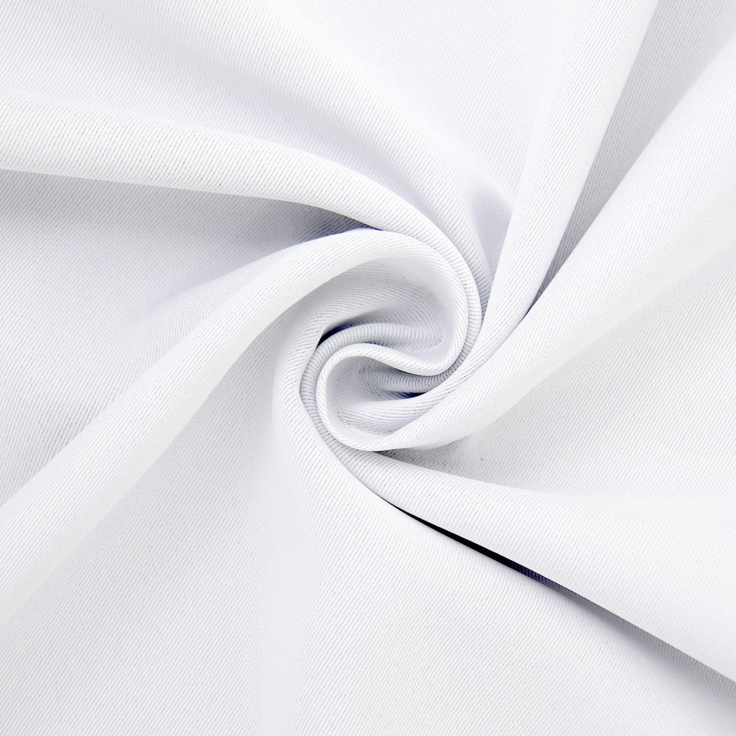 BGment White Curtains 36 Inches Length for Kitchen Cafe Window, Rod Pocket Small Half Window Drapes Privacy for Bathroom Rv Bedroom, 2 Panels, 34 x 36 Inch