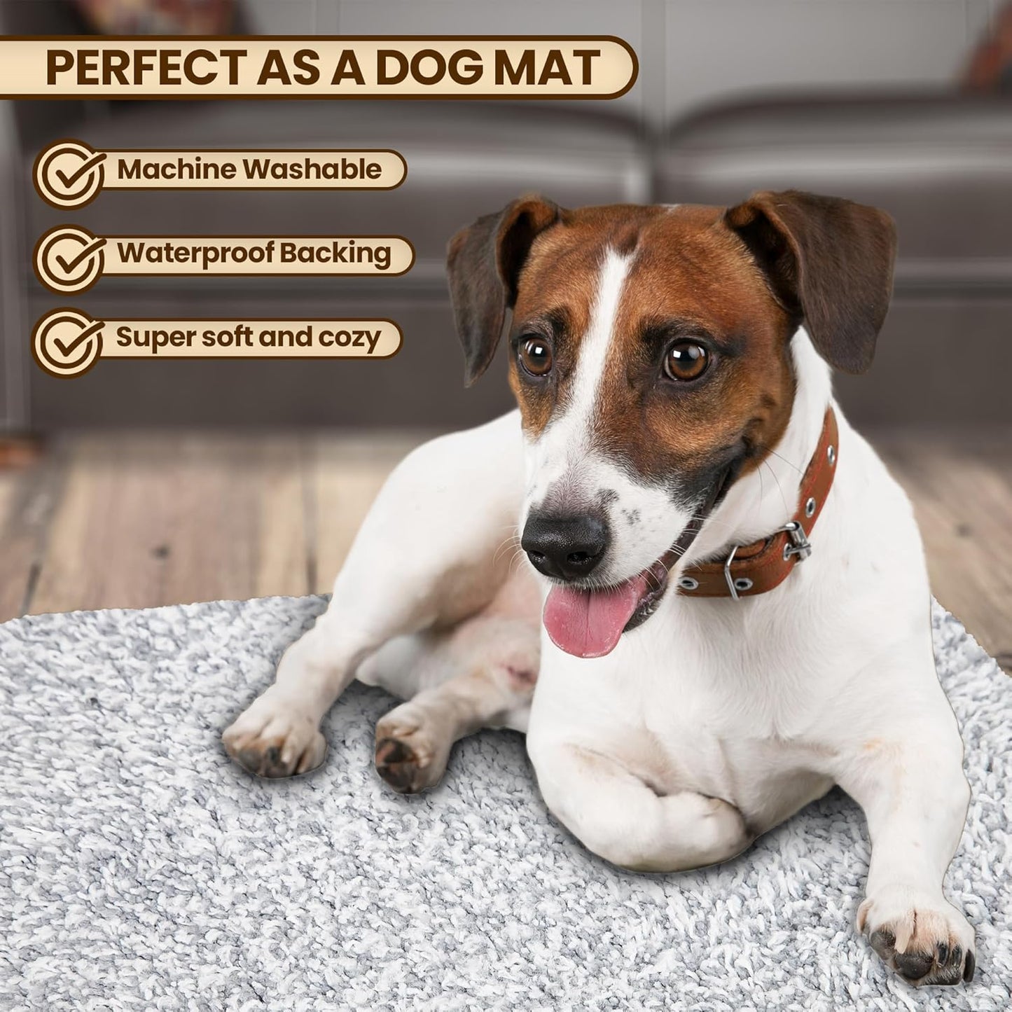 Premium Microfiber Indoor Door Mat – 32"x48" Washable Entry Mat, Non-Slip, Waterproof Backing, Super Absorbent, Low Profile Entryway Doormat for Indoor Entrance