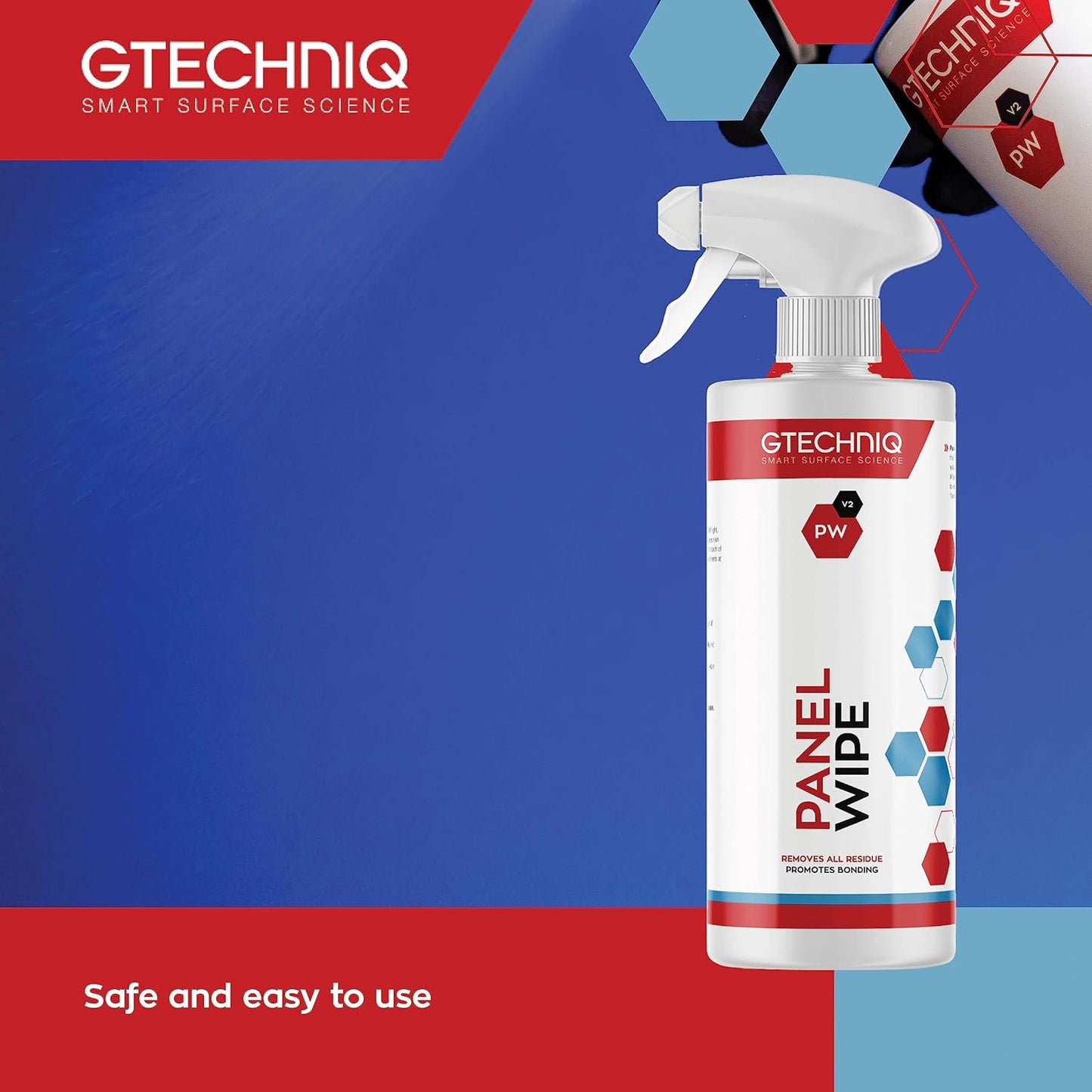 Gtechniq Panel Wipe for Car Cleaning, Pre-Sealant Car Cleaner for Polish Residue, Fragrance-Free, Transparent, 500ml