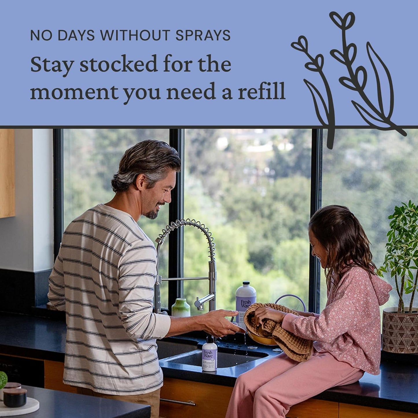 Fresh Wave Lavender Scent Odor Eliminator Spray & Air Freshener Refill, 32 fl. oz.