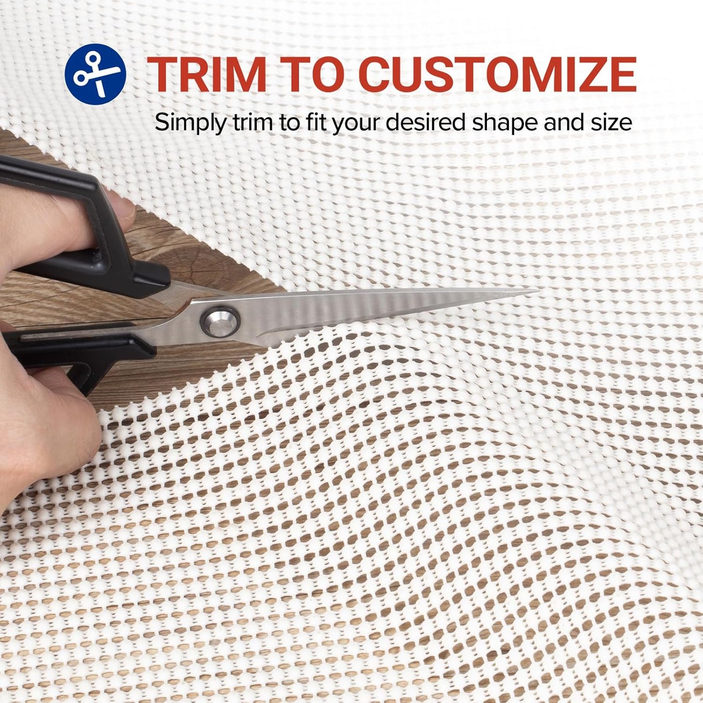 Non-Slip Rug Pad Gripper Round 6 Feet, Anti Skid Mat for Under Area Rugs, Keeps Rugs in Position and Safe, Thick Cushioned Carpet Pad for Hardwood Floors Protection