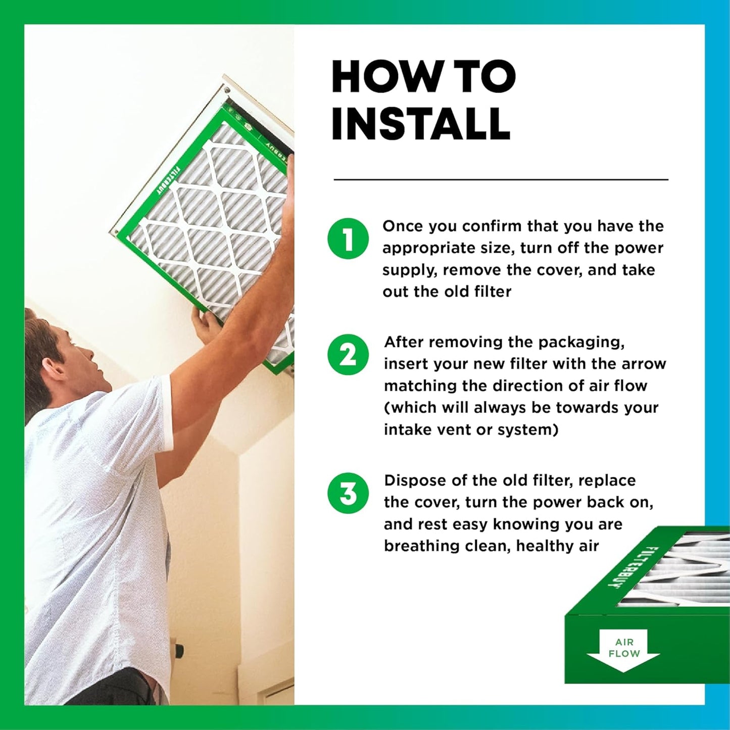 Filterbuy 18x36x1 Air Filter MERV 8 (MPR 700) Dust Defense Replacement (6-Pack), Electrostatic Pleated HVAC AC Furnace Filters, Made in USA (Actual Size: 17.50 x 35.50 x 0.75)