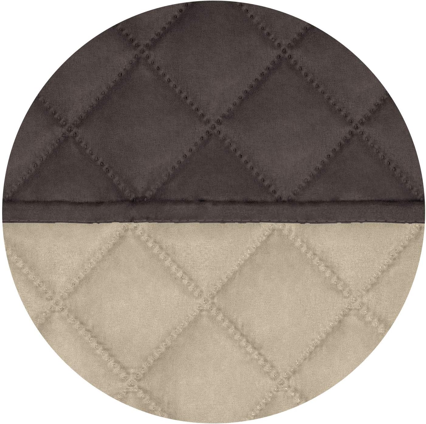 PureFit Reversible Quilted Sofa Cover, Water Resistant Slipcover Furniture Protector, Washable Couch Cover with Non Slip and Elastic Straps for Kids, Dogs, Pets (Small Recliner, Chocolate/Beige)