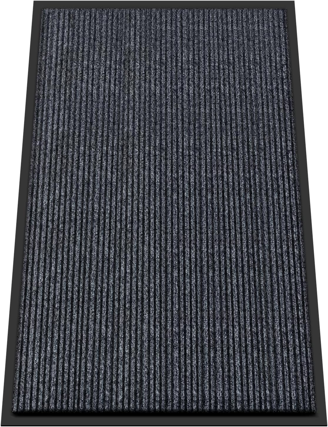 Kuyal Front Door Mat, 3'x5' Indoor Outdoor Entrance Mat, Commercial Floor Mats Inside Outside Entrance, Heavy Duty Durable Welcome Mats, Rubber Backing Non Slip Outdoor Mats for Entryway,Dark Gray