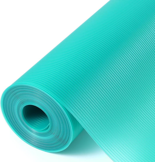 Shelf Liners for Kitchen Cabinets Drawer Liner Non Adhesive Cupboard Mat EVA Material Waterproof Refrigerator Mats Washable Fridge Liner for Cupboard and Desks Liner Blue 11.8 x 393.7 Inches
