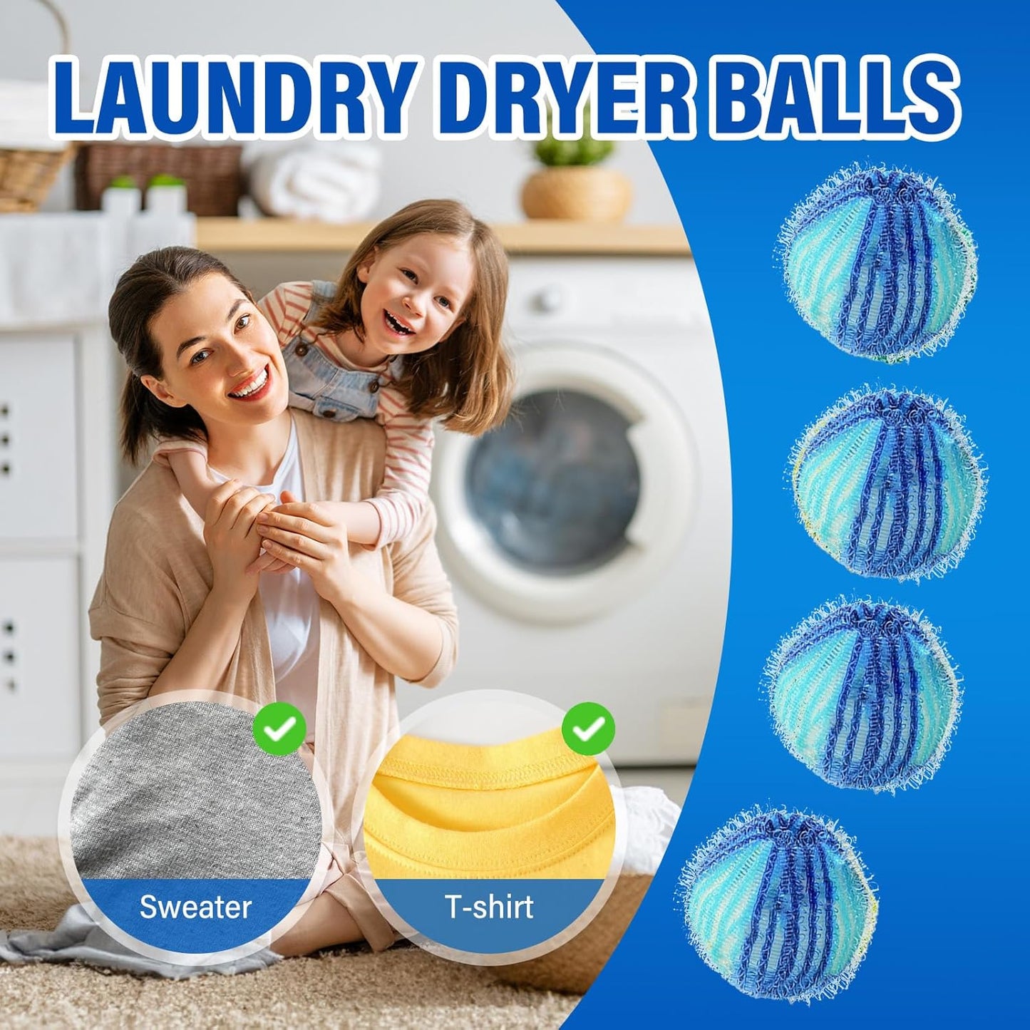 Pet Hair Remover for Laundry, Reusable Lint Traps for Washing Machine Hose, Effective Washing Balls for Pet Fur Remover 12Pcs