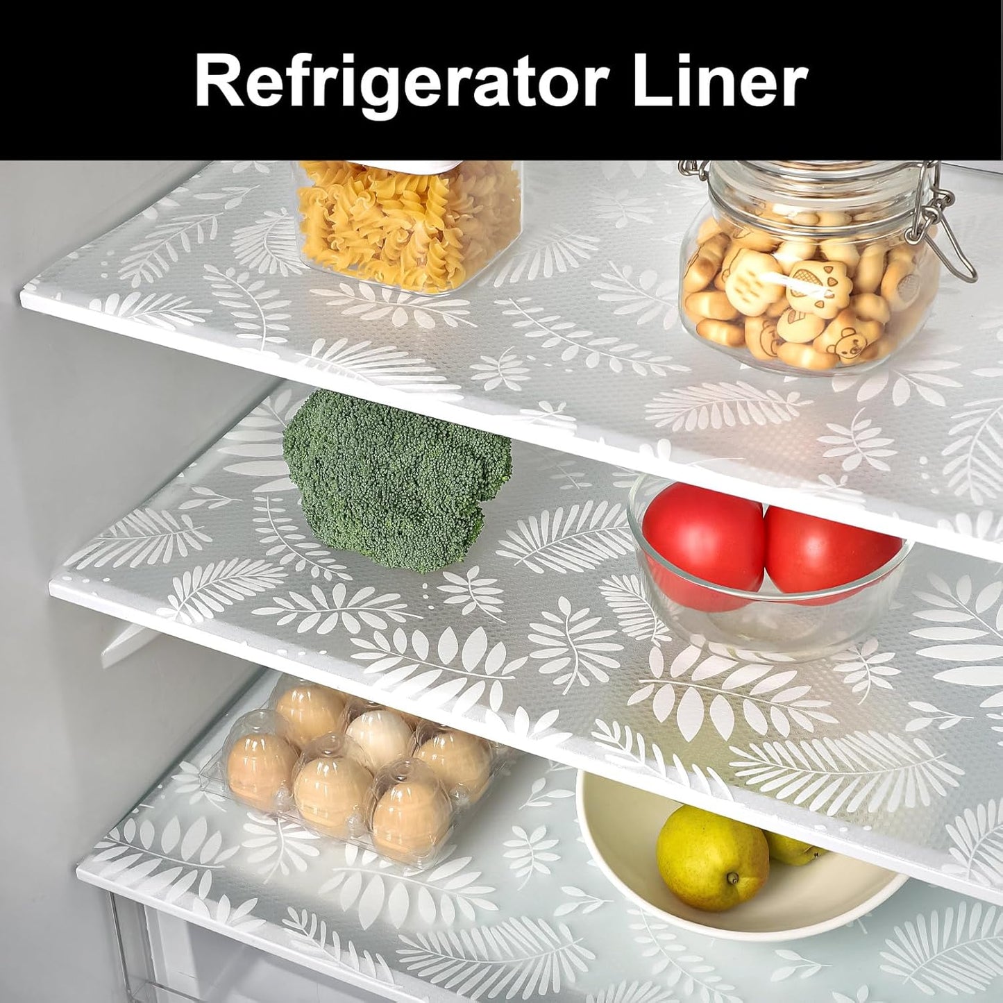 Cooyes Shelf and Drawer Liners for Kitchen Cabinets, Non Adhesive Cabinet Liner, EVA Waterproof Durable Non-Slip Drawer Mats for Shelves, Refrigerator, Storage, Desks