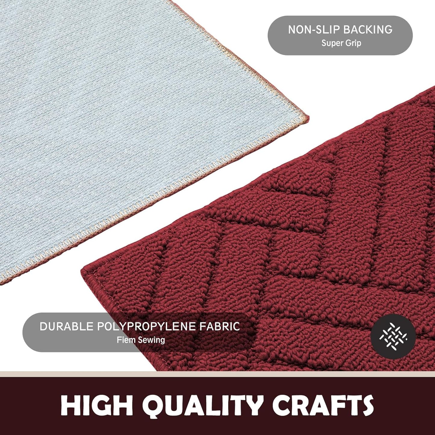 Door Mat Indoor Doormat, Entryway Rug Door Mats Non-Slip Rubber Backing, Heavy Duty Low-Profile Entrance Rugs, Absorbent Resist Dirt Doormats Floor Door mat for Entryway,Red 32"x48"