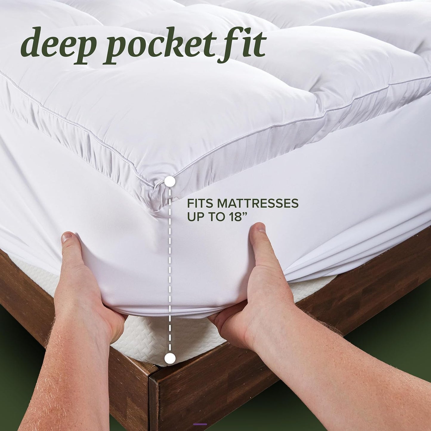 Beckham Hotel Collection Queen Size Mattress Pad (Extra Padded) & Protector Hybrid - Quilted Pillow Top Mattress Cover - Thick, Plush, Fitted Mattress Topper for Bed