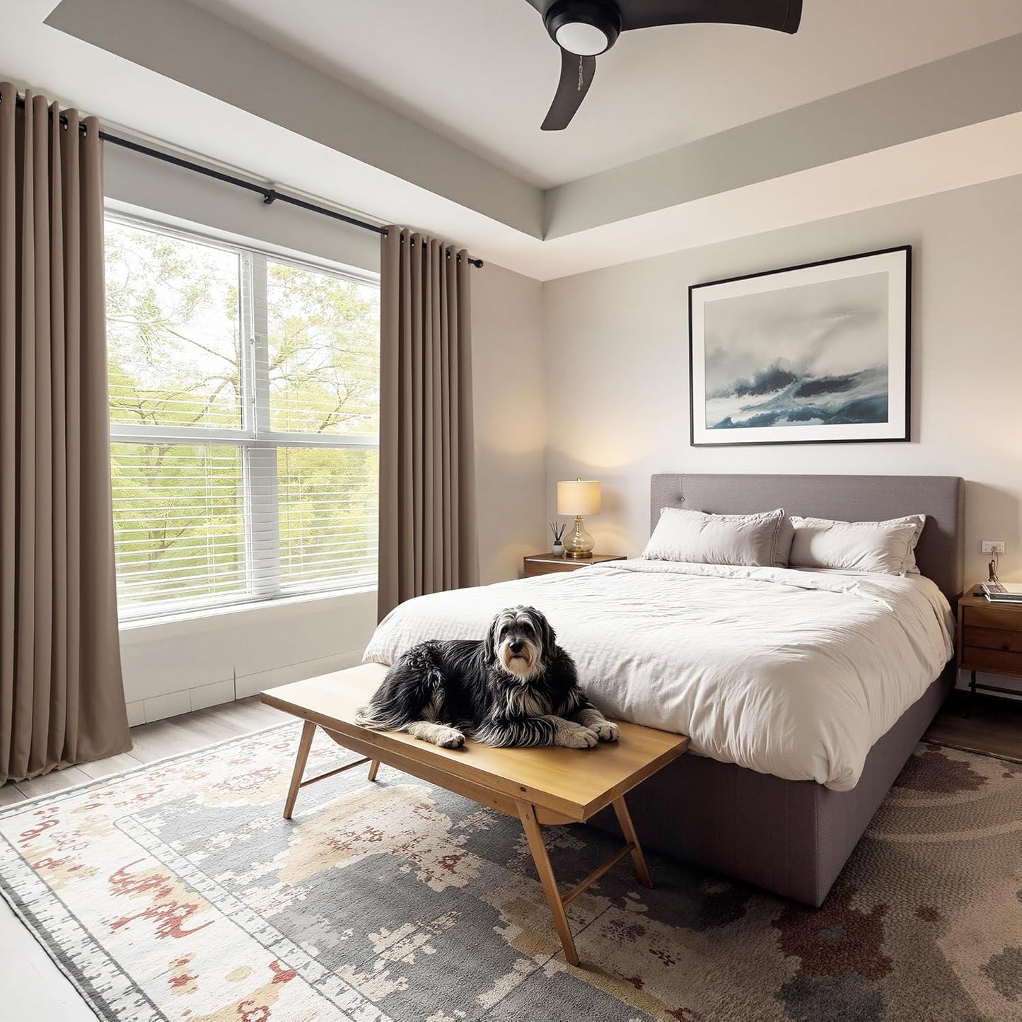 PONY DANCE Dark Brown Blackout Curtains for Living Room 2 Panels, Window Treatment Thermal Insulated Solid Grommet Blackout Drapes for Bedroom, W 42" x L 60", Chocolate Brown