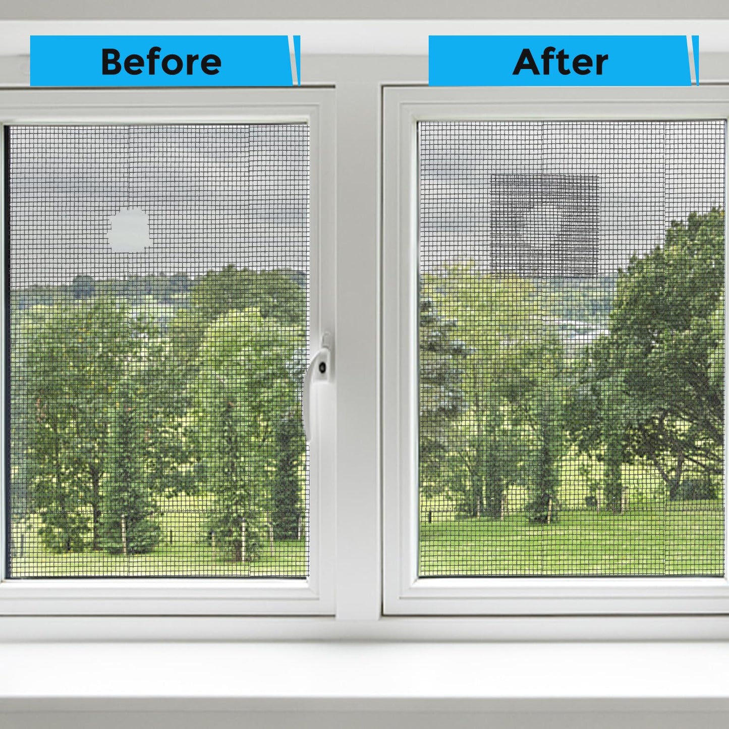 Grey Window Screen Repair Tape, 2IN X 30FT (360IN) Screen Repair Kit for Windows or Doors, Strong Adhesive Patch Kit Fiberglass Mesh Tape