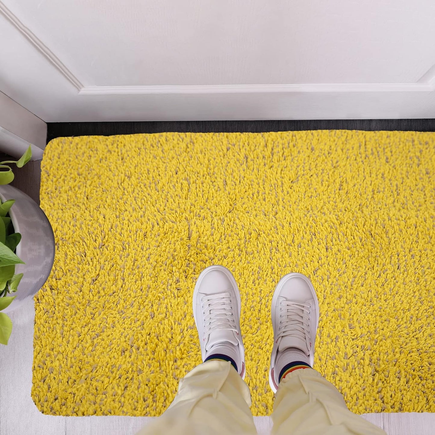 Premium Microfiber Indoor Door Mat – 24"x36" Washable Entry Mat, Non-Slip, Waterproof Backing, Super Absorbent, Low Profile Entryway Doormat for Indoor Entrance