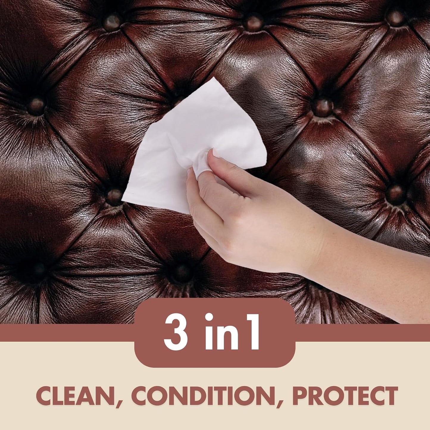 Swanky Leather Wipes - Leather Cleaner and Conditioner for Purses, Shoes, Furniture Polish & Car Seats, Prevents Fading & Cracking, Restores Softness & Shine - Soft Wipes, 300 Count