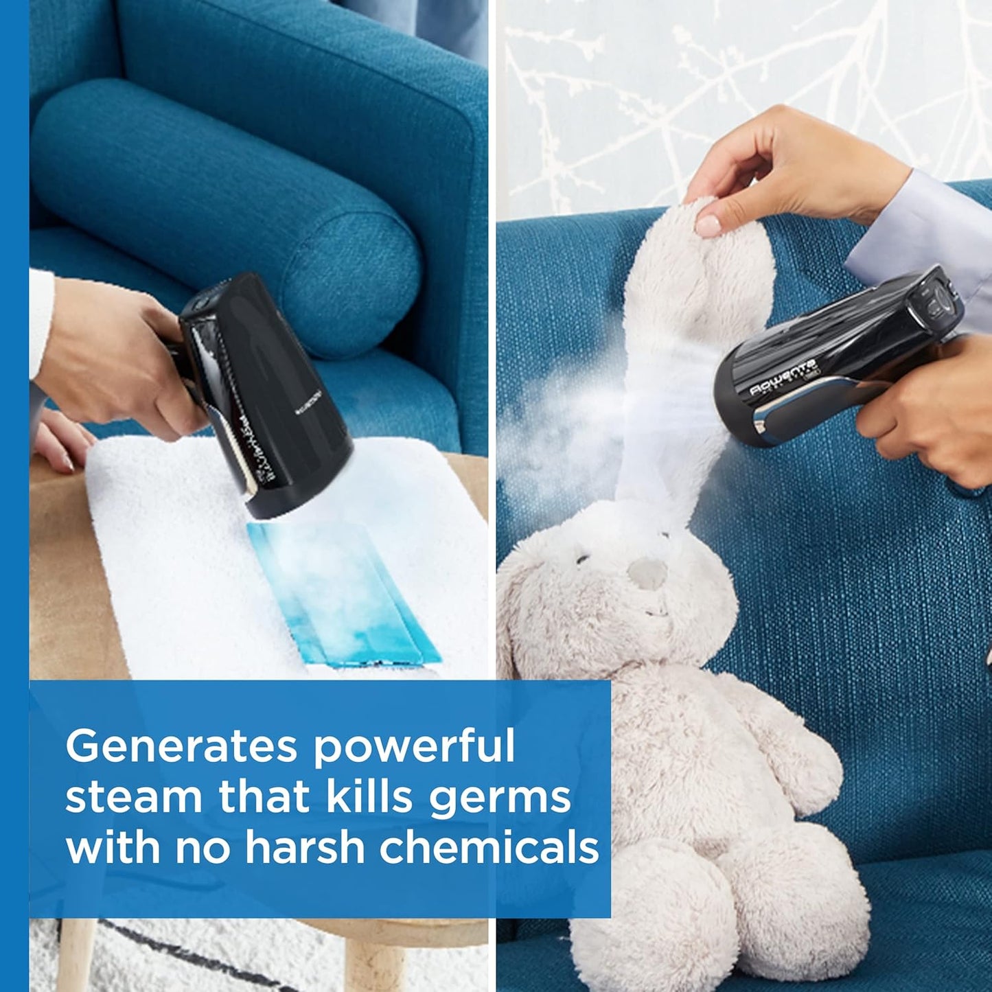 Rowenta Hand Steamer for Clothes, X-Cel Handheld Steamer, 25-Second Heat-Up, Powerful Steam, Long Cord, 1875W Clothes Steamer, Travel Must Have, DR8220