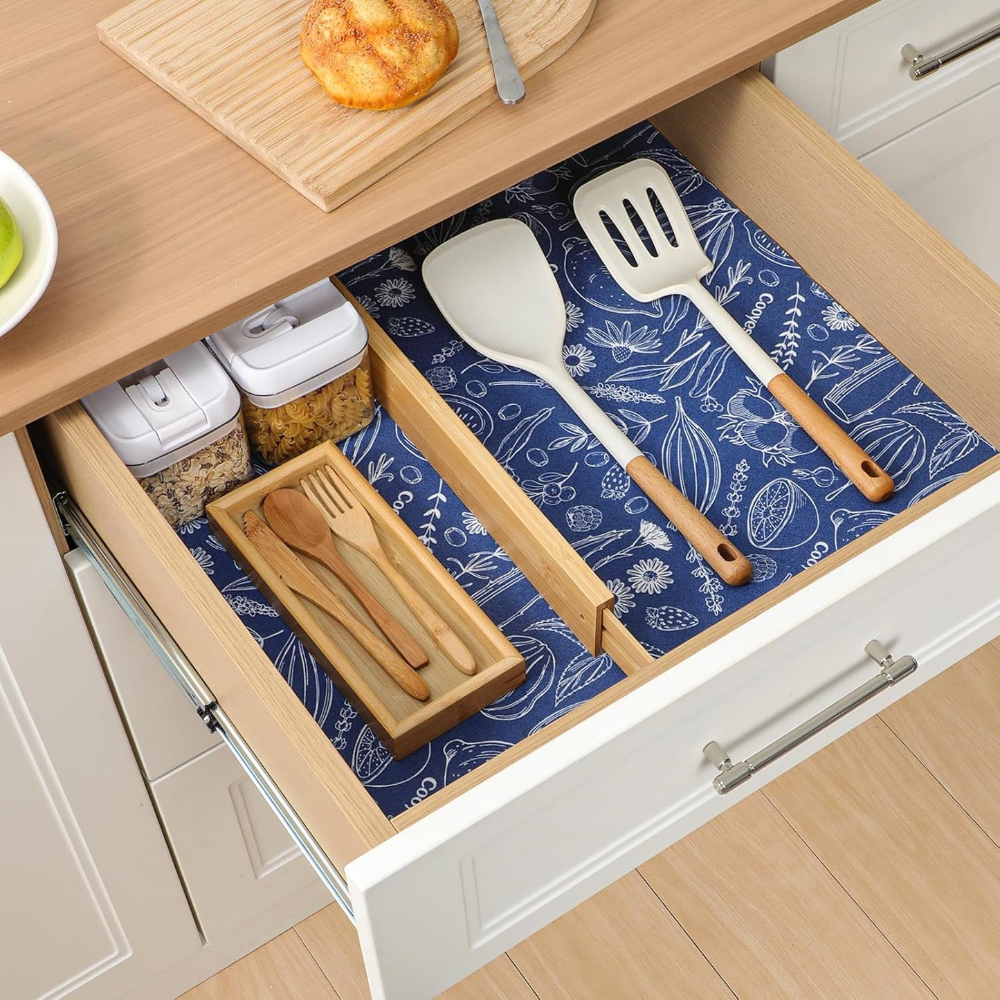 Cooyes 12 Pack Refrigerator Shelf Liners for French Door Fridge, 17.7" × 36" Extra Large, Non-Slip Fridge Mats Machine Washable, Refrigerator Drawer Liner for Glass Shelves Kitchen Cabinet