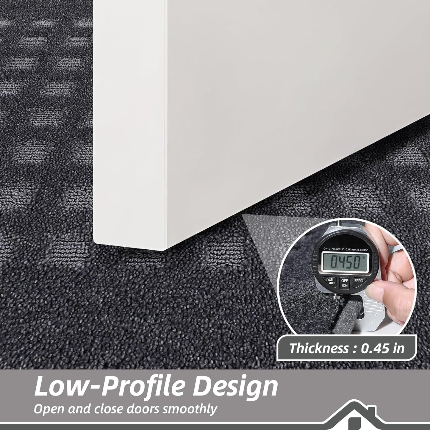 BEQHAUSE Waffle Door Mats Indoor 36"x60", Dog Mat for Muddy Paws Absorbent and Dirt Resist Floor Mats Non-Slip Washable Rugs for Entryway, Welcome Mat for Front Back Door, Muddy Wet Shoes, Dark Grey