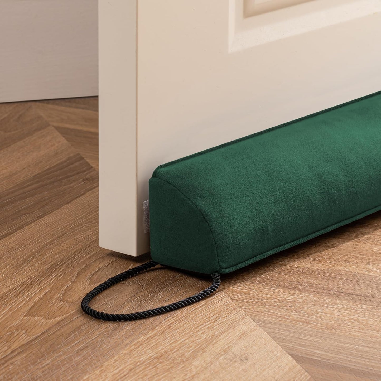 Sunolga 38" Door Draft Stopper Blocks Hot and Cold Air with Removable Washable Cover for Gaps Up to 3", All-Season Seal for Wind, Door Sweep for Bottom of Door and Window, Home Essentials, Dark Green