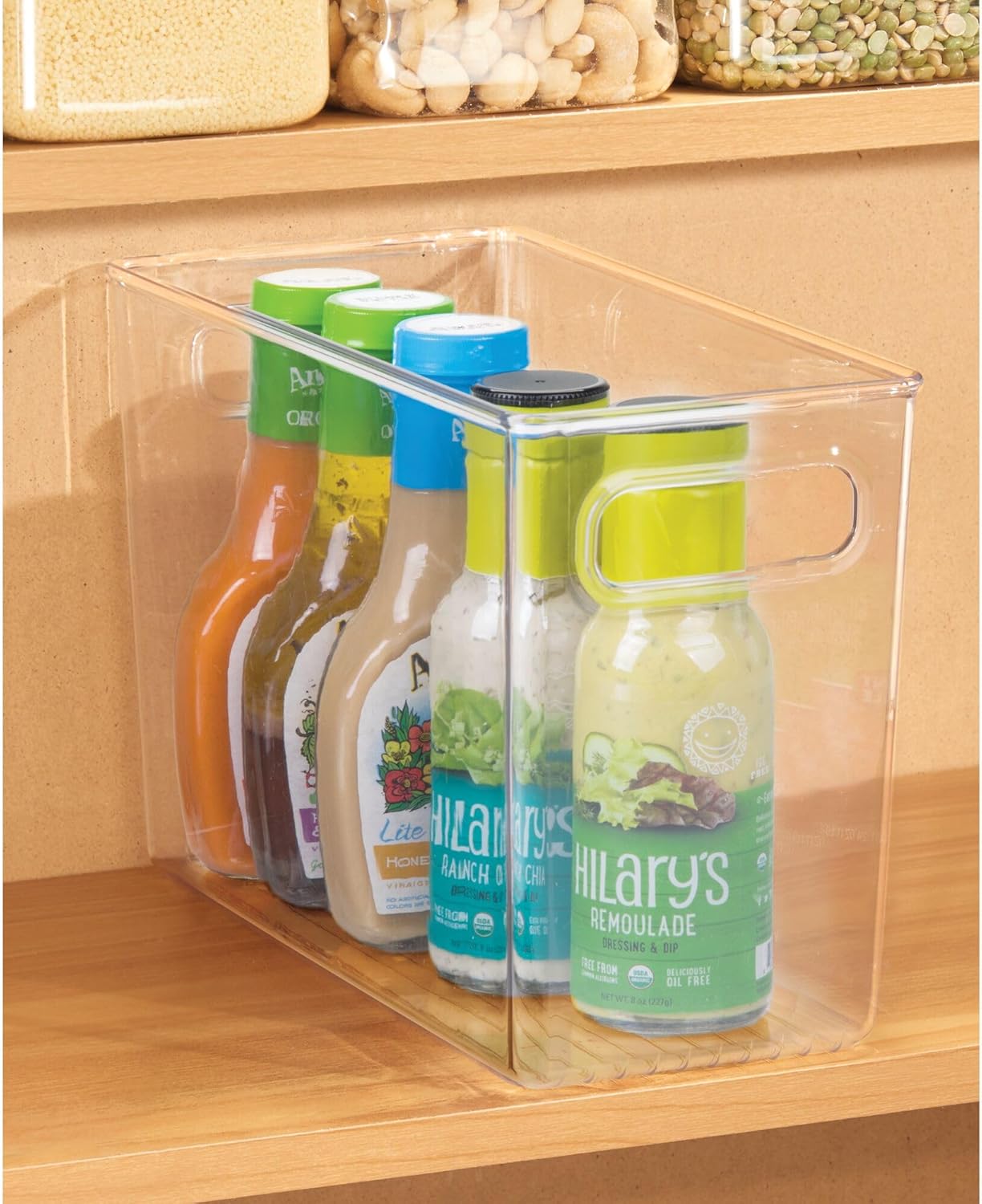 iDesign Tall Plastic Storage Bin with Handles for Fridge or Freezer - Set of 8 - Clear - Made in USA