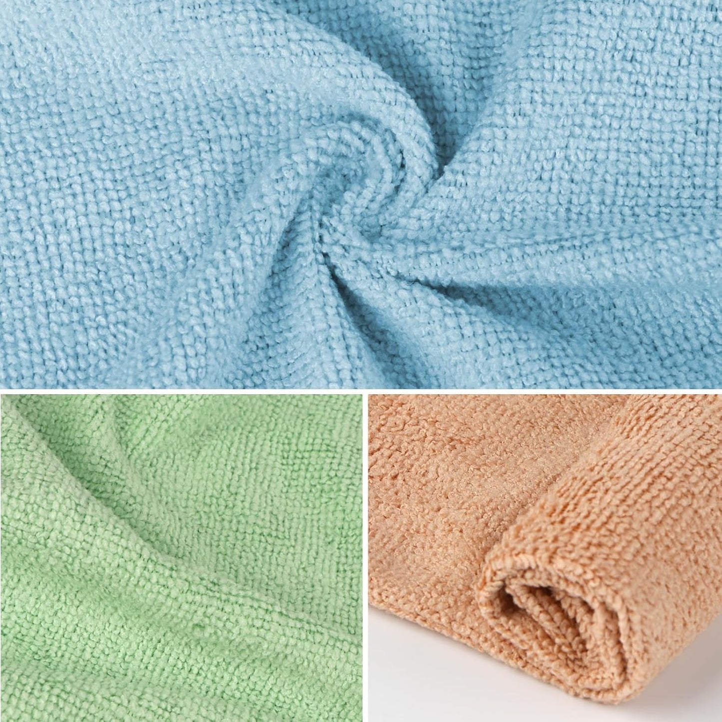 Orighty Microfiber Washcloths Bulk Towels Set 100 Pack, Highly Absorbent and Soft Feel Face Cloths, Multi-Purpose Wash Cloths & Hand Towels for Bathroom, Hotel, Spa, and Gym, 12x12 Inch, Multi-Color