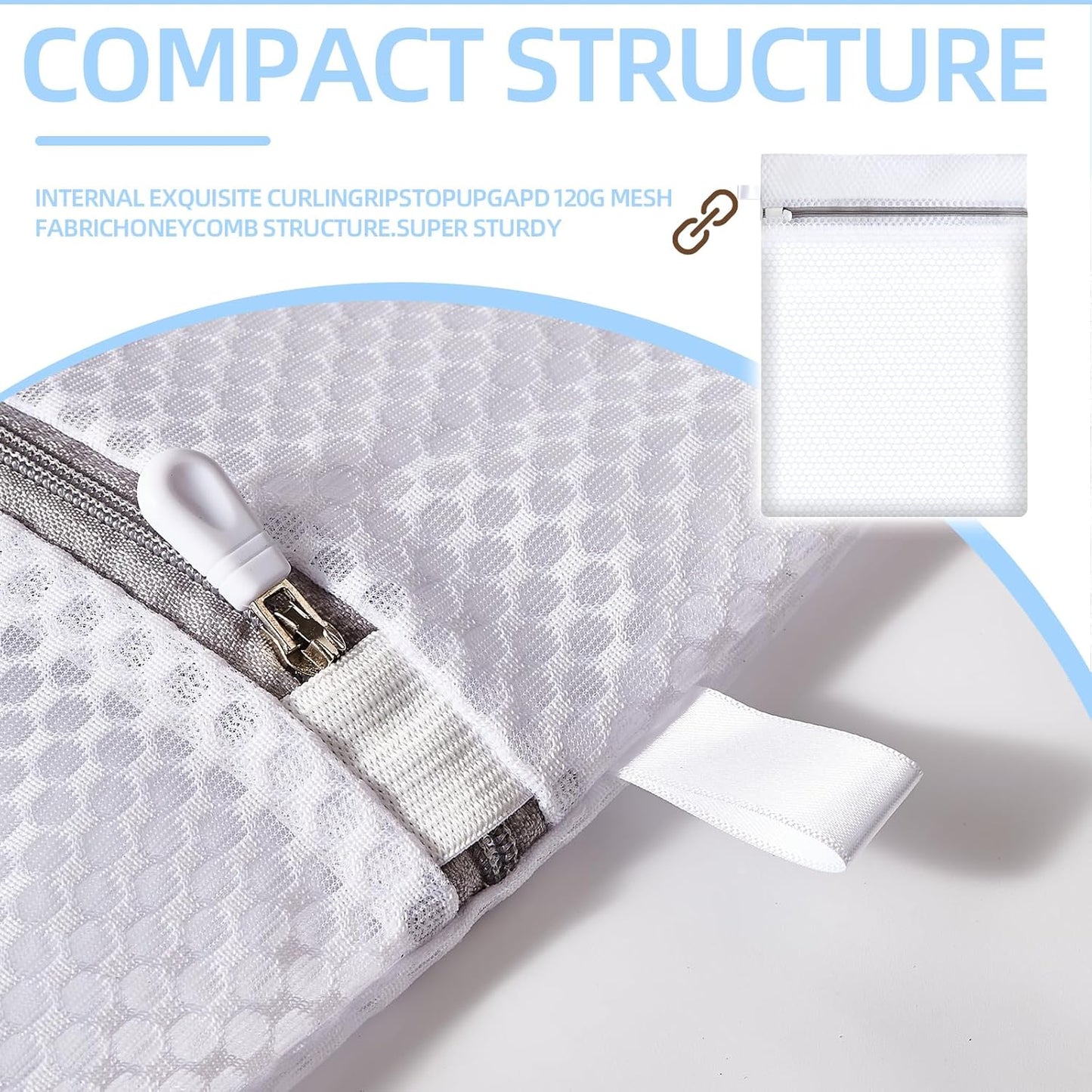 Mesh Laundry Bags, Mesh Wash Bags Durable Mesh Structure with Strong Zipper Suitable for Underwear, Delicate Clothes, Pants, Shoes, Socks Washing (Honey mesh, M+L+X-L(16*20in+20*24in+24*24in))