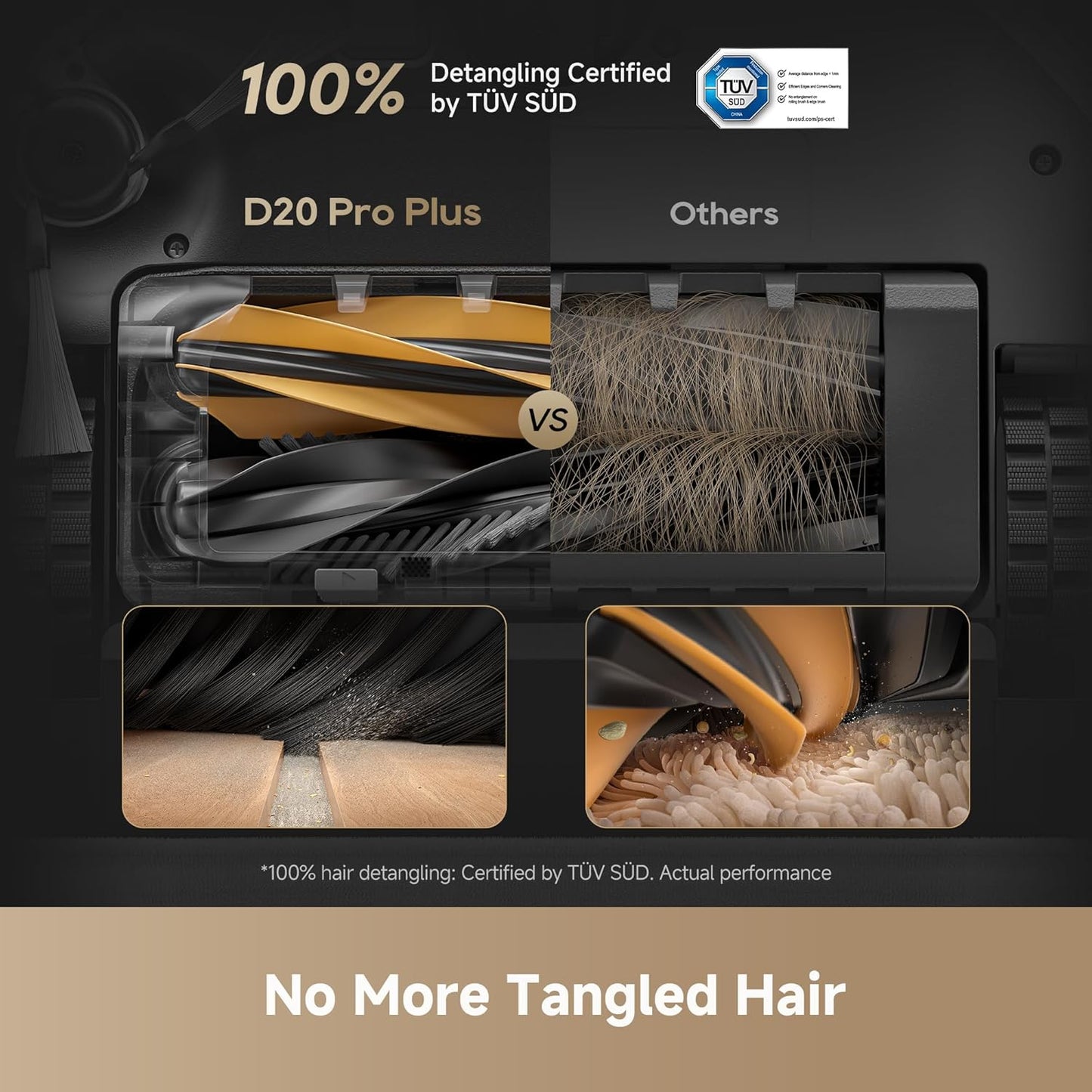 DREAME D20 Pro Plus Robot Vacuum, 13,000Pa Suction, DuoBrush for Pet Hair, Corner Cleaning, Self Emptying, LDS Navigation Laser Avoidance, Vacuum Mop, Hard Floors&Carpets, 5,200mAh Battery White