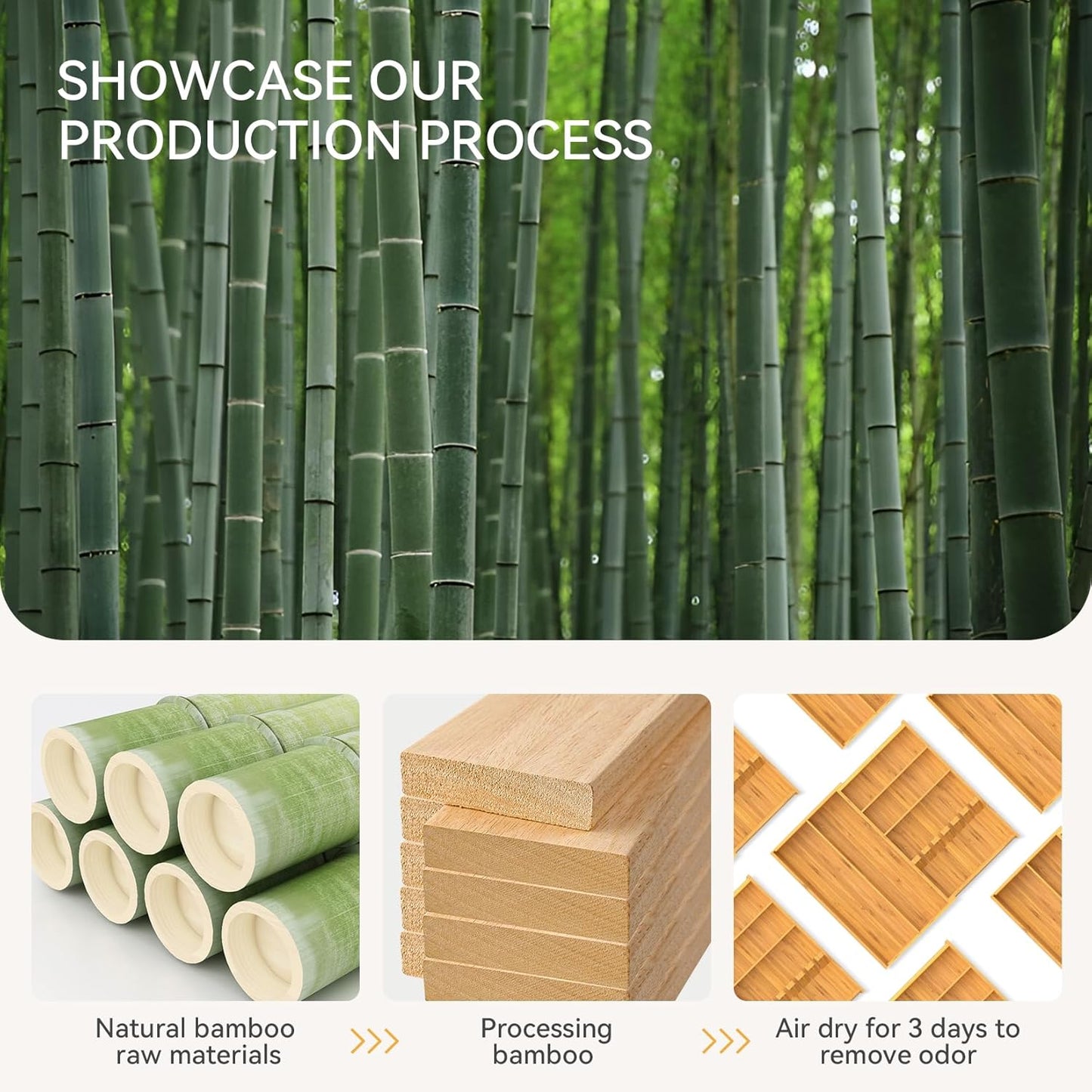 Yofidra Pure Bamboo Silverware Drawer Organizer: 16.9x18.9 Expandable Large Silverware Utensil Tray Holder, 5-Compartment with 6 Card Slots Flatware Organizer Kitchen Organizers and Storage