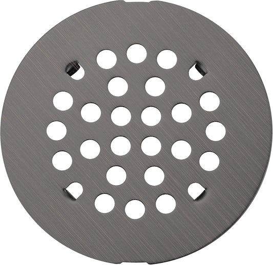 rrajj 4-1/4 (4.25) Inch(108mm) Round Snap-in Shower Floor Drain Cover Replacement Cover (Antique Brown)