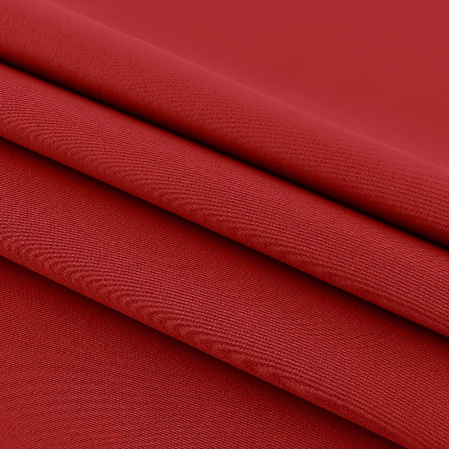 DWCN French Door Curtains – Rod Pocket Thermal Blackout Curtain for Doors with Glass Window, Christmas, Kitchen and Patio Doors for Privacy, 54 X 40 Inches Long, 1 Curtain Panel with Tieback, Red