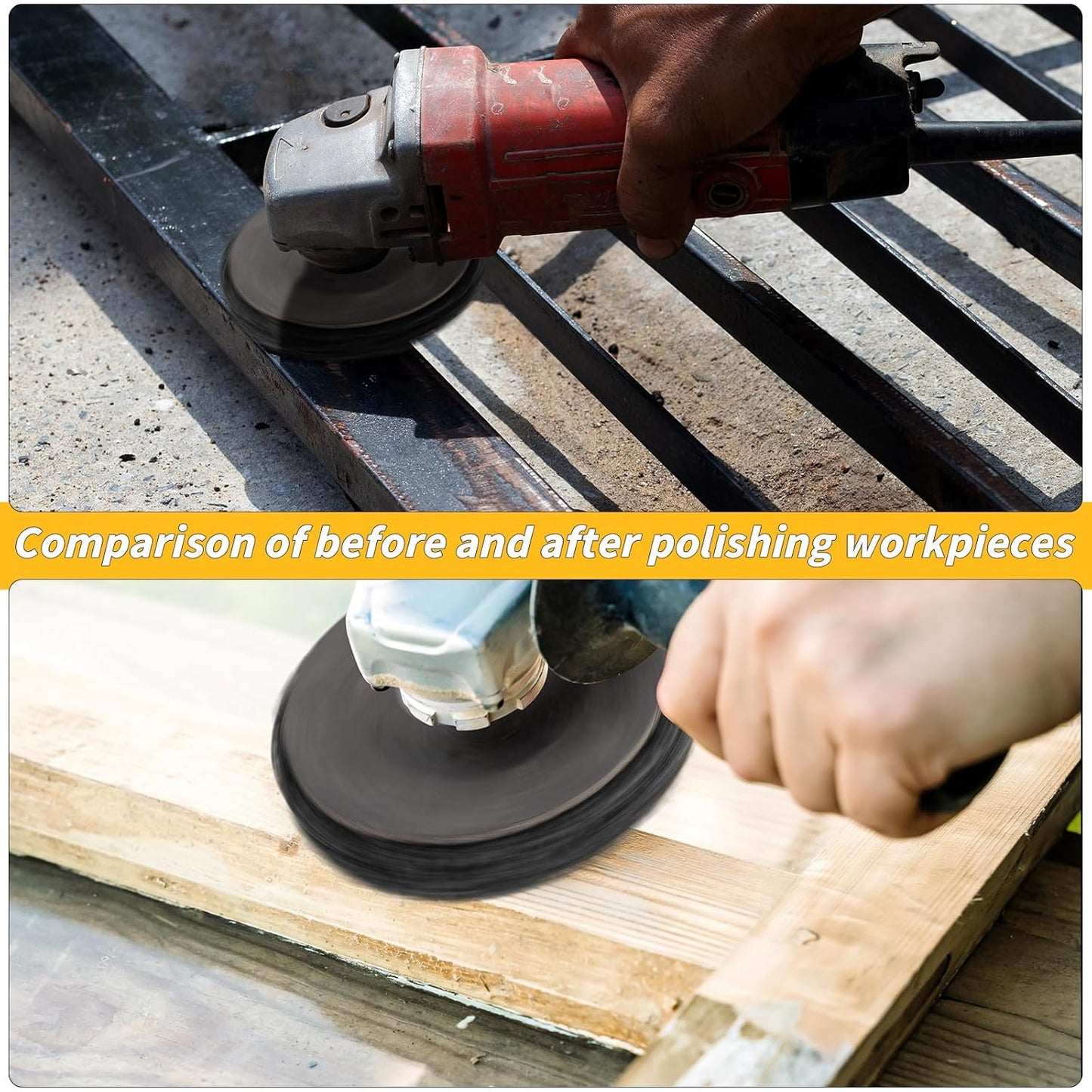 15 Pcs 4.5" x 1/2" Strip Discs Bulk, Paint Stripping and Rust Removal Wheels for Angle Grinders, Abrasive Grinding Discs for Metal, Wood, and Fiberglass, Purple