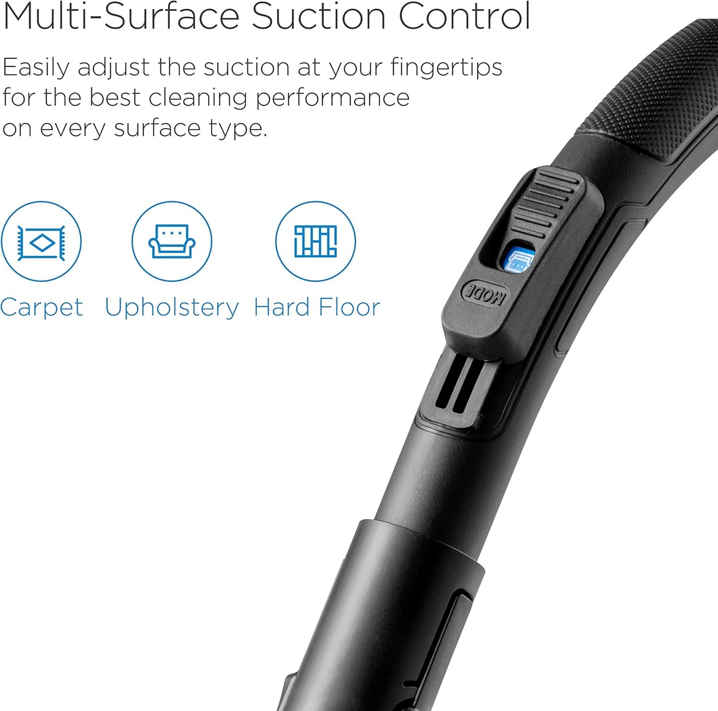 Eureka Bagless Canister Vacuum Cleaner, Lightweight Vac for Carpets and Hard Floors, w/Filter, Blue, Whirlwind NEN110B