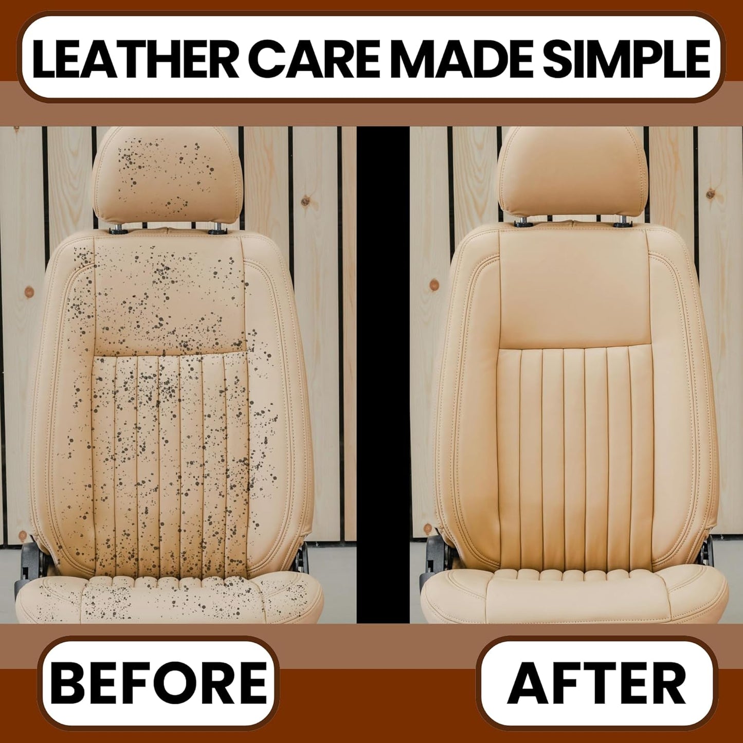 Venture Wipes Leather Cleaner Wipes - Clean, Condition, & Protect - Cleansing Wipes for Interior, Furniture, Purses, Shoes Boots - Car Cleaning Supplies - Extra Large 8"x10" - 70 Count