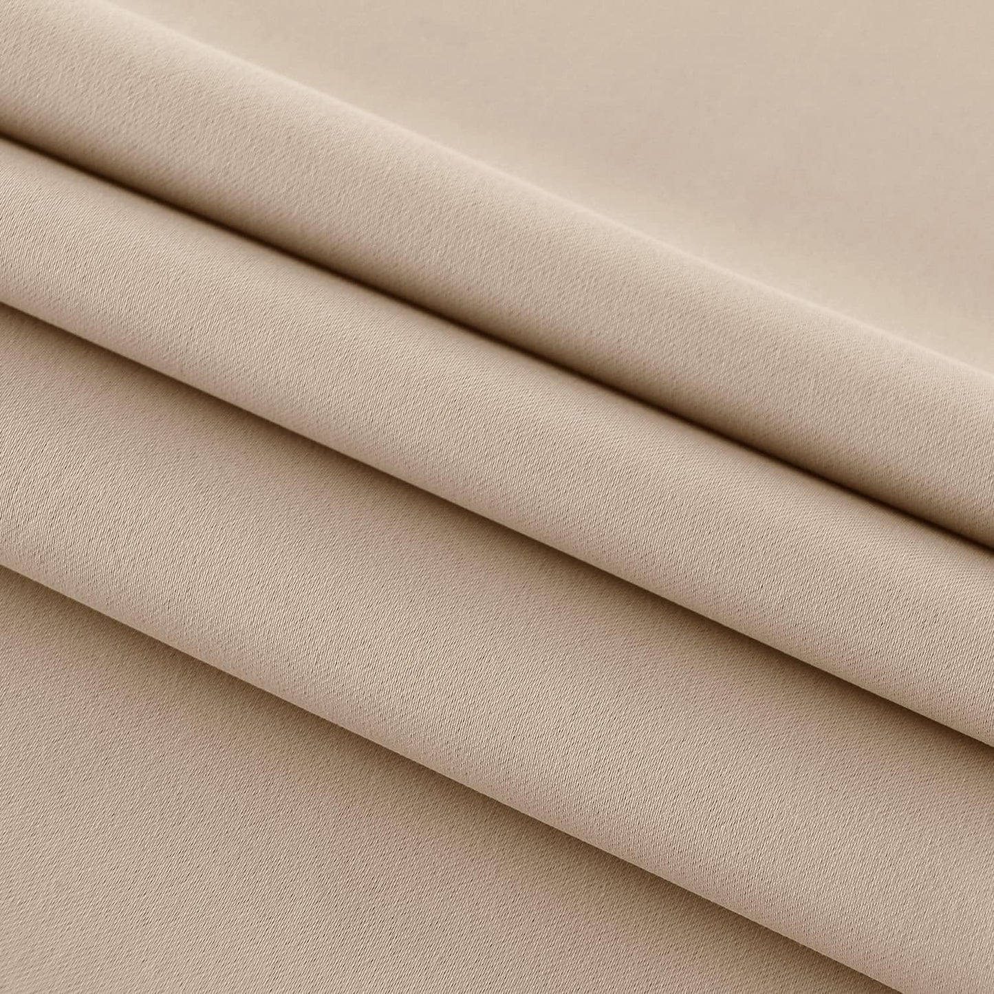 DWCN French Door Curtains – Rod Pocket Thermal Blackout Curtain for Doors with Glass Window, Kitchen and Patio Doors for Privacy, 25 X 40 Inches Long, 1 Curtain Panel with Tieback, Beige